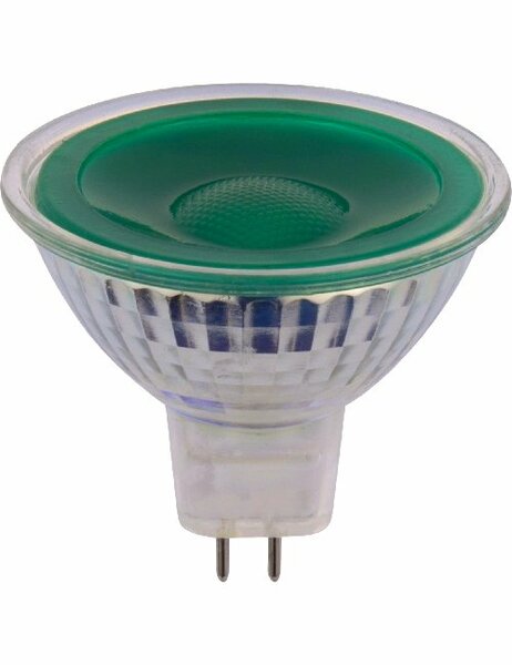 LED GU5.3 MR16 Glass 50x47.5 12V 5W 38&deg; AC/DC Green Non-Dim