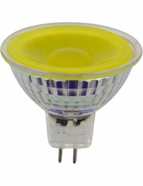 LED GU5.3 MR16 Glass 50x47.5 12V 5W 38&deg; AC/DC Yellow Non-Dim