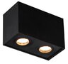 Opbouwspot Basic Square Duo 2xGU10 Zwart