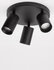 Opbouwspot Tod Triple Rond Zwart
