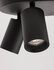 Opbouwspot Tod Triple Rond Zwart