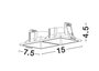 Inbouwspot Staf Dubbel GU10 Wit
