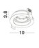 Inbouwspot Cedi GU10 Zwart/Wit
