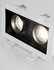 Inbouwspot Cedi Dubbel GU10 Zwart/Wit