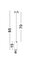 Inbouwspot Brando 85cm GU10 Zwart