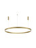 Hanglamp Motif 150cm Goud 3000K Dimbaar