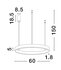 Hanglamp Elowen Up/Down 60cm Zwart 3000K Dimbaar