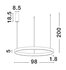 Hanglamp Elowen Up/Down 100cm Goud 3000K Dimbaar