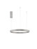 Hanglamp Elowen Up/Down 60cm Zilver 3000K Dimbaar