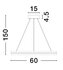 Hanglamp Cantria 60cm Zwart/Goud 3000K Dimbaar
