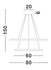 Hanglamp Cantria 80/60 Zwart/Goud 3000K Dimbaar