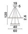 Hanglamp Empatia 60/40 Zwart 3000K Dimbaar