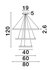 Hanglamp Empatia 80/60/40 Zwart 3000K Dimbaar