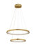 Hanglamp Empatia 60/40 Goud 3000K Dimbaar