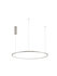 Hanglamp Tarquin 80cm Zilver 3000K Dimbaar