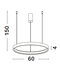 Hanglamp Perrine 60cm Zwart 3000K Dimbaar