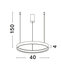 Hanglamp Perrine 40cm Zilver 3000K Dimbaar
