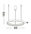 Hanglamp Perrine 60cm Zilver 3000K Dimbaar