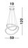Hanglamp Aries 59cm Wit 3000K Dimbaar