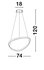 Hanglamp Aries 74cm Wit 3000K Dimbaar