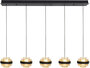 Hanglamp Dynasty 5 Recht Amber