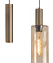 Hanglamp Perugia 5 + Glas Recht Brons