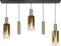 Hanglamp Perugia 5 + Glas Recht Goud