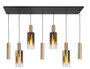 Hanglamp Perugia 7 + Glas Recht Goud