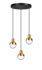 Hanglamp Drop 3 Zwart/Messing