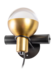 Tafellamp/Wandlamp Drop Zwart/Messing