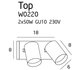 MAXLIGHT W0220 Wandlamp TOP2 Wit
