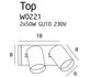 MAXLIGHT W0221 Wandlamp TOP2 Zwart