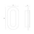 MAXLIGHT W0393 Wandlamp TRAVERTINO OVAL 10W