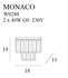 MAXLIGHT W0288 Wandlamp MONACO Goud