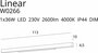 MAXLIGHT W0266 Wandlamp LINEAR IP44 Zwart , 36W 4000K Dimbaar