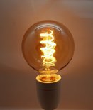 Led Filament lamp G95-4W Amber Curled