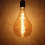 Edison LED lamp A160-4W Amber Curled