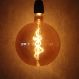 Edison LED lamp G200-4W Amber Curled