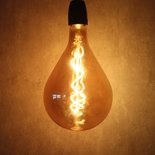 Edison LED lamp A165-4W Amber Curled