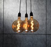 Edison LED lamp G200-4W Amber Curled