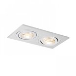 Inbouwspot Pasadena Duo Vierkant Aluminium GU10