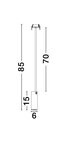 Inbouwspot Brando 85cm GU10 Wit