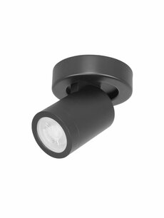 IP44 Opbouwspot Oliver 1 Rond Zwart IP44 Opbouwspot Oliver 1 Rond Zwart