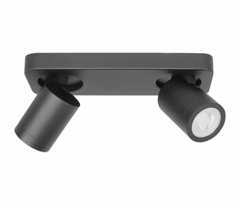 IP44 Opbouwspot Oliver 2 Recht Zwart IP44 Opbouwspot Oliver 2 Recht Zwart