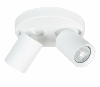 Opbouwspot Oliver 2 Rond Wit Opbouwspot Oliver 2 Rond Wit