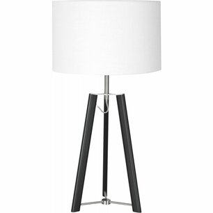 Tafellamp Tripod Zwart/Chroom inc. kap