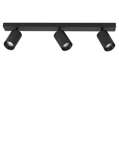 Opbouwspot Tod Triple Zwart Opbouwspot Tod Triple Zwart