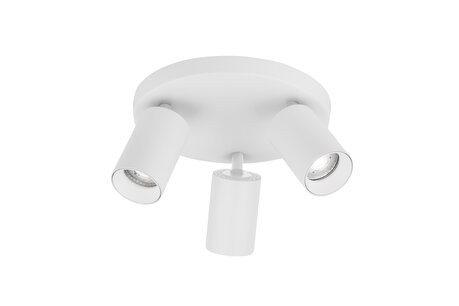 Opbouwspot Tod Triple Rond Wit Opbouwspot Tod Triple Rond Wit