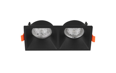 Inbouwspot Staf Dubbel GU10 Zwart Inbouwspot Staf Dubbel GU10 Zwart