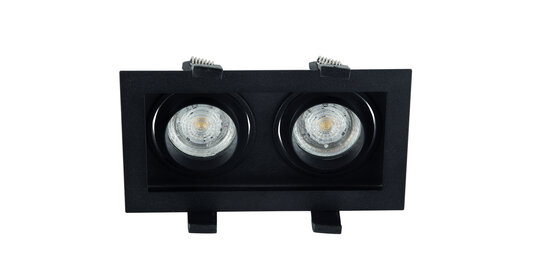Inbouwspot Cedi Dubbel GU10 Zwart Inbouwspot Cedi Dubbel GU10 Zwart